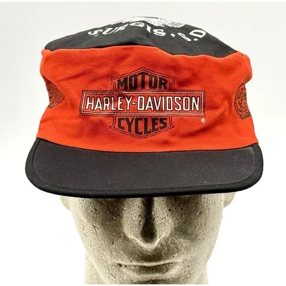 Vintage 1995 Harley Davidson Sturgis Bike Week Painters Hat Very Rare Made USA